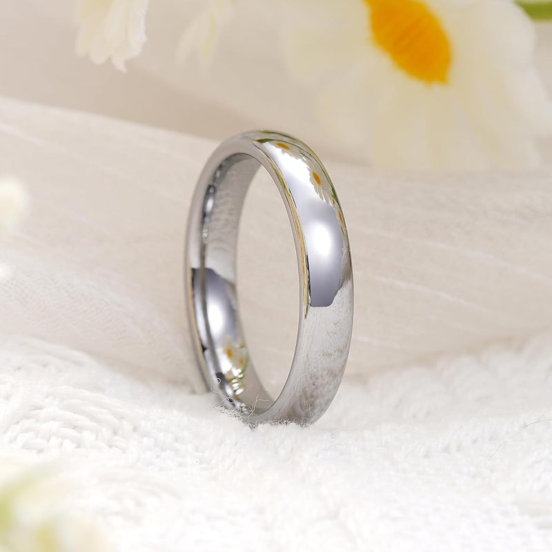 King Will Tungsten Carbide Wedding Band for Men Women Promise Rings for Couples Domed High Polish - Image 1